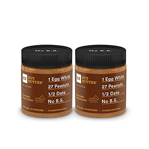 Book Cover RX Nut Butter, Chocolate Peanut Butter, 10oz Jar, Pack of 2, Keto Snack, Gluten Free
