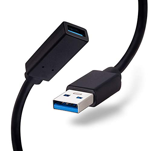 Book Cover Short USB3.0 Extension Cable 2ft, SNANSHI USB 3.0 Extender Cord Type A Male to Female Extension Cable Compatible for USB Flash Drive, Card Reader, Hard Drive,Keyboard, Printer, Camera,Oculus VR, Xbox
