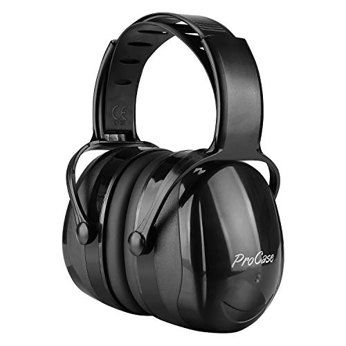 Book Cover ProCase Noise Reduction Safety Ear Muffs Headset SNR 36dB Earmuffs for Ear Hearing Protection, Noise Cancelling Ear Defenders Muff for Adults Kids Shooter Shooting Range Construction -Black