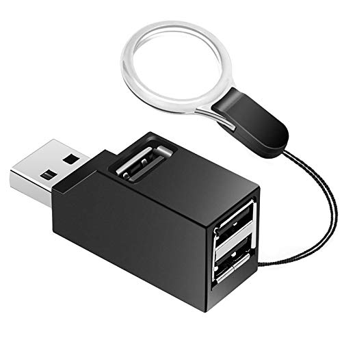 Book Cover Mini USB Hub, JoyReken 3 Port Small USB Hub 2.0, USB Splitter Adapter Portable for PC, Laptop, Notebook PC, USB Flash Drives, MacBook, Mac Pro/Mini, iMac, Surface Pro, XPS and More