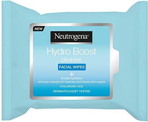 Book Cover Neutrogena Hydro Boost Cleanser Facial Wipes, 25 Count (Pack of 3)