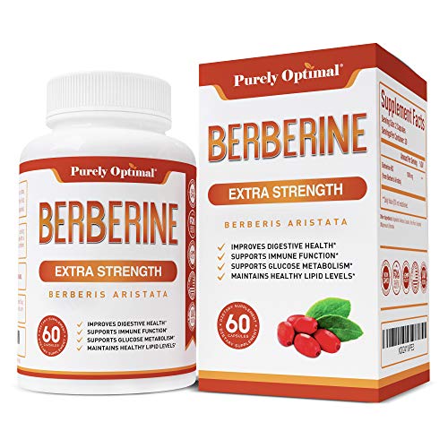 Book Cover Premium Berberine HCl 1200mg (Non-GMO, Gluten Free Vegetarian Capsules) - Blood Sugar Metabolism, Immune Function, Cardiovascular & Gastrointestinal Health Supplement for Women and Men - 30 Day Supply