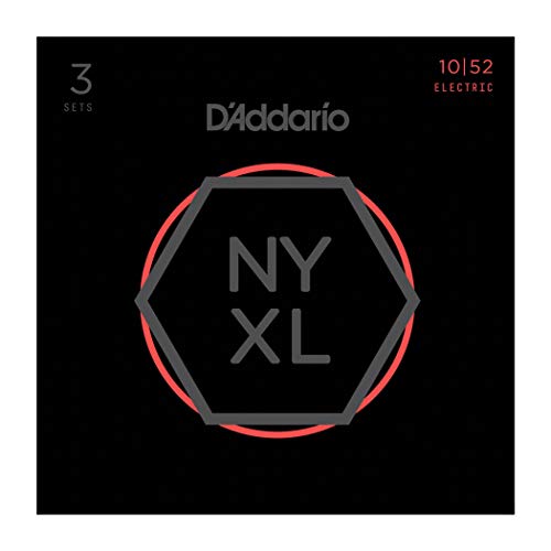 Book Cover D'Addario Nyxl1052 Nickel Wound Electric Guitar Strings, Light Top/Heavy Bottom, 10-52, 3 Sets (NYXL1052-3P)