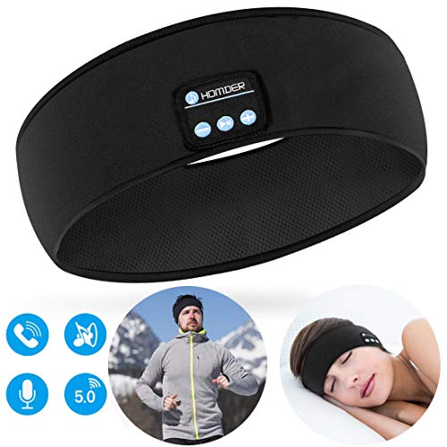 Book Cover Homder Sleep Headphones Bluetooth Headband Stereo Wirless Bluetooth 5.0 Headset Unisex Sport Sweatband for Working Out, Exercising, Skating, Snowboarding, Hiking