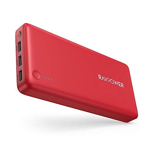 Book Cover Power Bank RAVPower 26800 Portable Charger 26800mAh Total 5.5A Output 3-Ports External Battery Packs (2.4A Input, iSmart 2.0 USB Power Pack) Portable Phone Charger iPhone, Ipad Other Smart Devices