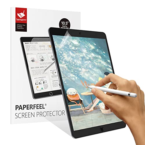 Book Cover BERSEM [2 Pack] Paperfeel Screen Protector Compatible with iPad Air 3 / iPad Pro 10.5, iPad Air 3 Paperfeel Film, Anti Glare,Scratch Resistant, Paperfeel iPad Pro 10.5