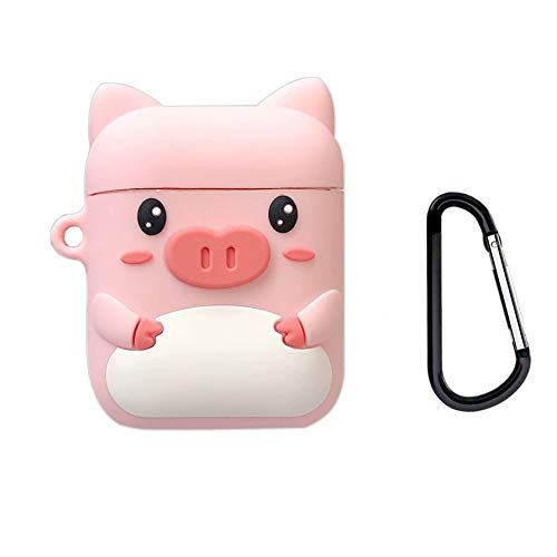 Book Cover Awin Case for Airpods Case,AirPods 2 Case,Airpods Accessories,Airpods Skin,Cute Cartoon Pink Piglet Silicone Girls Kids Protective Cover Case Compatible for Airpods 1 & 2 Charging Case (Pink Piglet)