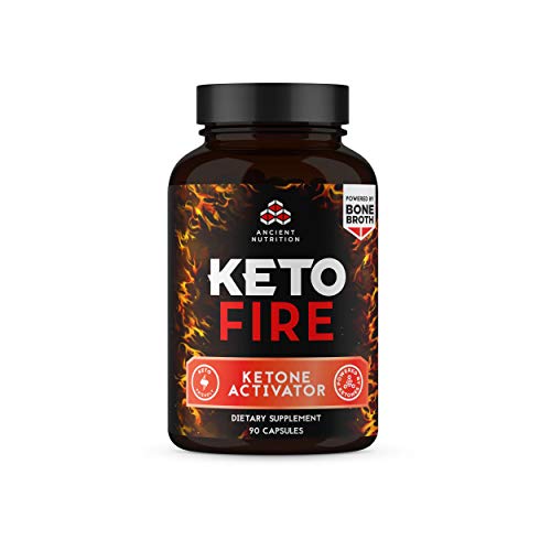 Book Cover Ancient Nutrition KetoFIRE Capsules, Keto Supplement with BHB Salts as Exogenous Ketones, MCTs from Coconut, Electrolytes and Caffeine, Ketone Activator, 90 Count