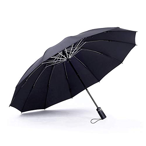 Book Cover Wsky 12 Ribs Inverted Umbrella Windproof Automatic Folding Umbrella Auto Reverse Umbrella Black