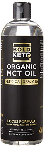 Book Cover MCT Oil Organic - Great for MCT Oil Keto Coffee - MCT Oil C8 derived from Pure Organic Coconut Oil - Great for Fast and sustained Energy- Focus Formula - Premium MCT Oil