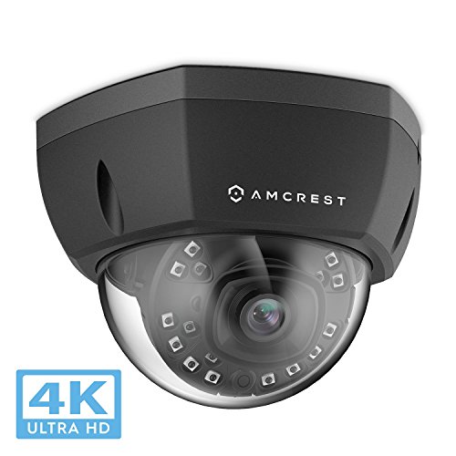 Book Cover Amcrest 4K Outdoor POE IP Camera, UltraHD 8MP Security Camera, 3840x2160P Resolution, IK10 Vandal Resistant Dome, 2.8mm Lens, IP67 Weatherproof Security, Cloud & MicroSD Recording (IP8M-2493EB)