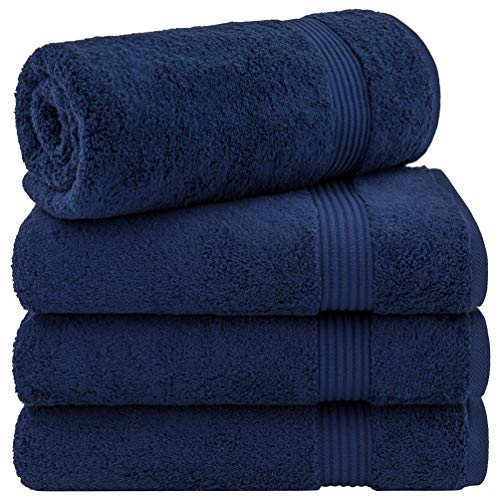 Book Cover Hotel & Spa Quality, Absorbent and Soft Decorative Kitchen and Bathroom Sets, Cotton, 6 Piece Turkish Towel Set, Includes 2 Bath Towels, 2 Hand Towels, 2 Washcloths, Coal Black
