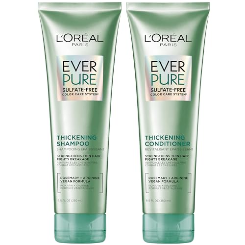 Book Cover L'Oreal Paris Hair Care EverStrong Thickening Sulfate Free Shampoo & Conditioner Kit, Thickens + Strengthens, For Thin, Fragile Hair, (8.5 fl. oz. each)