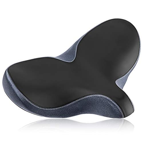Book Cover YLG Oversized Comfort Bike Seat Comfortable Replacement Bike Saddle Memory Foam Soft Bike Saddle Waterproof Universal Fit Bicycle Seat for Women Men (a-Outdoor Bike Seat)