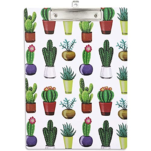 Book Cover Cactus Clipboard with Metal Clip (Plastic, 9 x 12.5 in.)