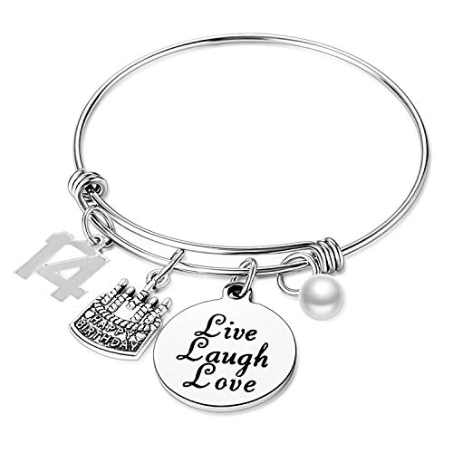 Book Cover Nimteve Birthday Gifts for Her Expandable Bangle Birthday Bracelets for Women Charm Bracelet Happy Birthday Jewelry Gift Ideas