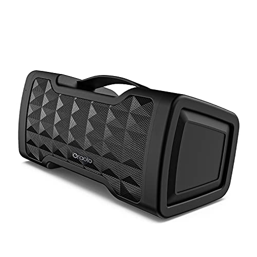 Book Cover oraolo Portable Bluetooth Speakers, Ipx5 Waterproof Speakers With 24W Stereo Sound, Bluetooth 5.0 10.9Ã—4.7Ã—4.9 in Black
