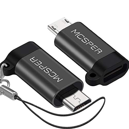Book Cover USB C to Micro USB Adapter (4 Pack),Type C Female to Micro USB Male Convert Connector with String Charge & Data Sync Compatible Samsung Galaxy S7 Edge S6 S4, LG Nexus 5 4, Motorola Moto G6 Play(Black)