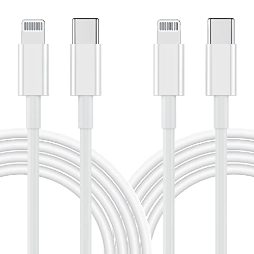 Book Cover 2Pack 3ft USB C to Lightning Cable, [Apple MFi Certified]