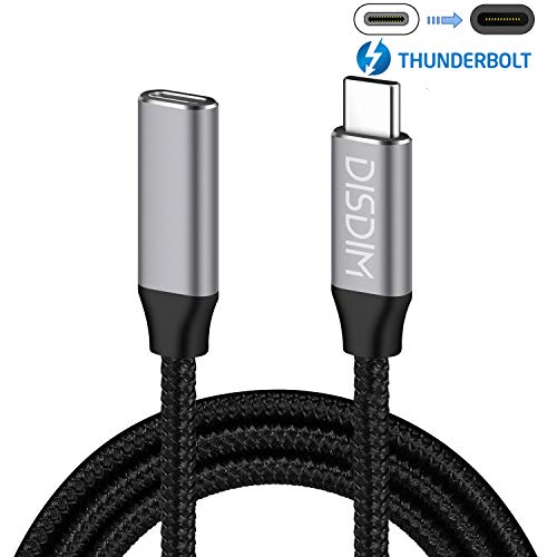 Book Cover DISDIM USB C Extension Adapter Cable, [183cm/6FT] Thunderbolt 3 USB 3.1 Type-C Fast Charging,4K HD Vedio, Audio Transfer, Data Sync Extend Cord Compatible with MacBook Pro,Nintendo Switch,Pixel 3/2/XL