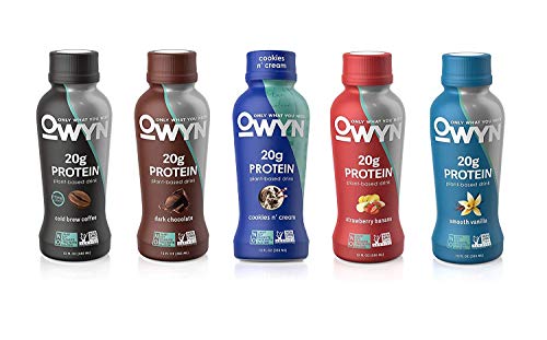 Book Cover OWYN, Vegan Protein Shake, 5 Flavor Variety Pack ,12 Fl Oz, 100-Percent Plant-Based, Dairy-Free, Gluten-Free, Soy-Free, Tree Nut-Free, Egg-Free, Allergy-Free, Vegetarian, Kosher (Pack of 10)