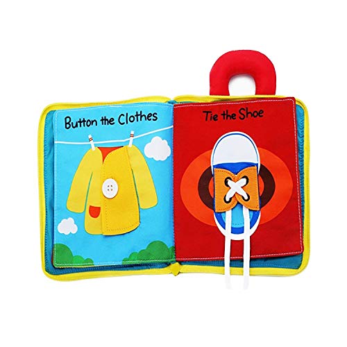 Book Cover beiens My Quiet Books - Soft Activity Books for Babies, Toddler Learning Sensory Story Book, Life Skill Education & Identify 3D Cloth Books for Infants, Non Toxic Boys and Girls Soft Toys
