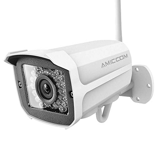 Book Cover Outdoor Security Camera 1080p IP Cam 2.4G IP66 Waterproof Night Vision Surveillance System with Two-Way Audio, Motion Detection, Activity Alert, Deterrent Alarm - iOS, Android App