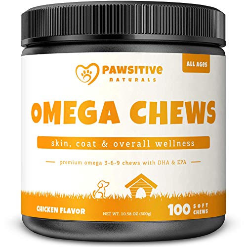 Book Cover Omega 3 Fish Oil for Dogs - 100 Soft Chew Bites with Omega 3 6 9 & EPA + DHA Fatty Acids for Shiny Coats & Itch Free Skin - Natural Dog Hip & Joint Support - Heart & Brain Health
