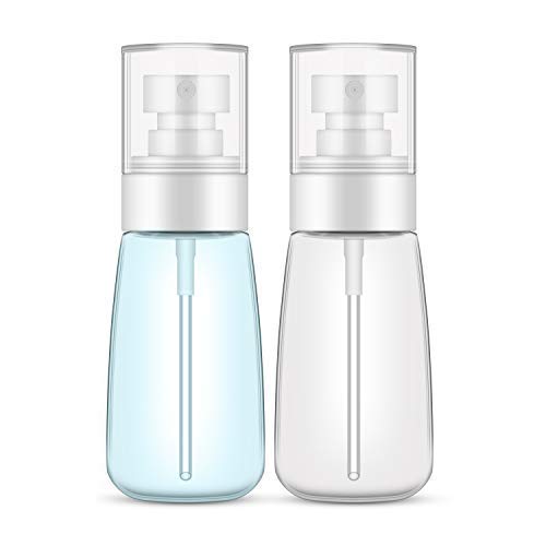Book Cover YAMYONE Spray Bottle Travel Size, 2Pcs 60ml/2oz Fine Mist Hair spray Bottle, Makeup Face Refillable Travel Containers for Essential Oils, Perfume, Toners, Alcohol, Suitable for liquid Cosmetics