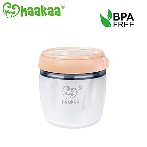 Book Cover Haakaa Breastmilk Storage Bottle Reusable Wide Neck Silicone Milk Storage Container BPA Free, Nude (5oz, 1 Count)