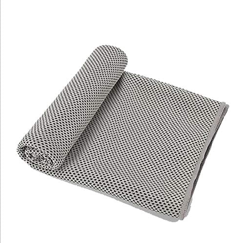 Book Cover CICN Cooling Towel Quick-Drying Towel Two-Tone Cold Towel (1, Light Grey)