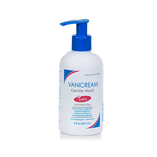Book Cover Vanicream Gentle Wash with Pump for Baby -Ideal for Normal to Sensitive/Dry Skin, Gluten and Sulfate Free, Dermatologist Tested, Transparent, Unscented, 8 Fl Oz