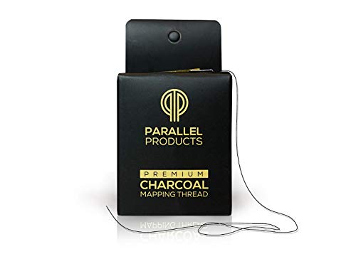 Book Cover Parallel Products - Premium Eyebrow Mapping String for Microblading - Pre-Inked - 1 mm Fine Bamboo Charcoal Thread