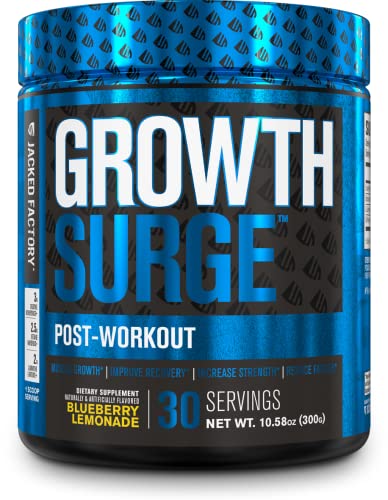 Book Cover Growth Surge Creatine Post Workout - Muscle Builder with Creatine Monohydrate, Betaine, L-Carnitine L-Tartrate - Daily Muscle Building & Recovery Supplement - 30 Servings, Blueberry Lemonade