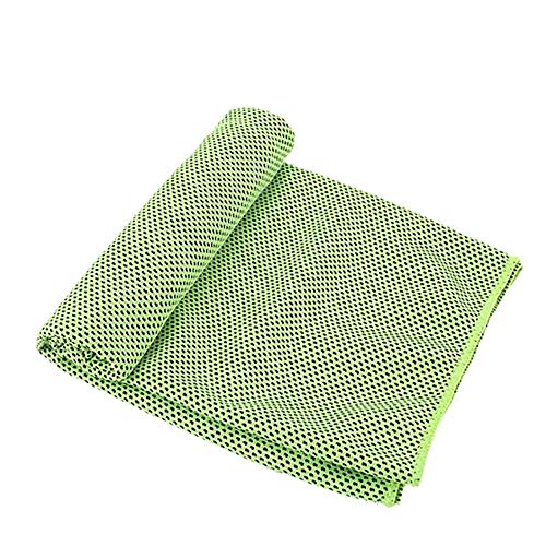 Book Cover CICN Cooling Towel Quick-Drying Towel Two-Tone Cold Towel (1, Green)