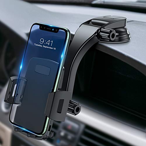 Book Cover Miracase Cell Phone Holder for Car,Upgrade Dashboard & Windshield 360Â° Rotation One Button Car Phone Mount Holder Compatible iPhone Xs MAX/XS/XR/X/8plus/7/8/6,Galaxy S10/S9/S8,Google,Huawei(4â€-6.5â€œ)