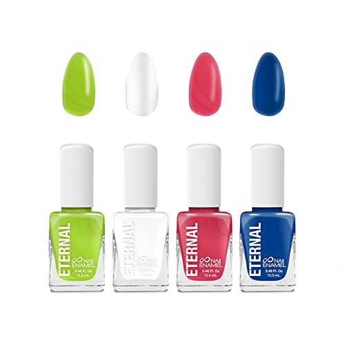 Book Cover Eternal Nail Polish Set 4 Piece Kit: Long Lasting, Quick Dry and Cruelty Free. Made in USA - 0.46 Fluid Ounces Each (5 de Mayo)