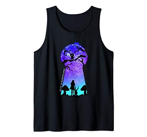 Book Cover Not All Who Wonder Are Lost - Alice In Wonderland Tank Top
