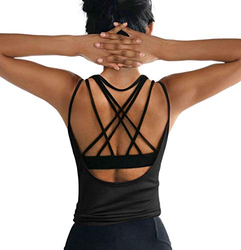Book Cover OYANUS Womens Summer Workout Tops Sexy Backless Yoga Shirts Open Back Activewear Running Sports Gym Quick Dry Tank Tops