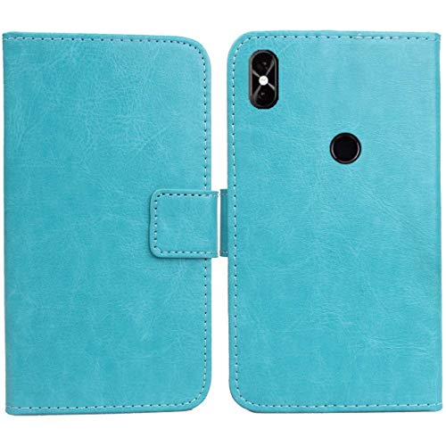 Book Cover Golden Sheeps Flip Case Compatible with BLU Advance 5.2 HD/BLU Advance 5.2 Luxury Design Magnetic Leather Wallet Pouch Cover Case Card Holder with a Viewing Stand (Blue)