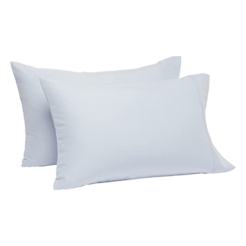 Book Cover Amazon Basics Lightweight Super Soft Easy Care Microfiber Pillowcases - 2-Pack, Standard, Light Blue