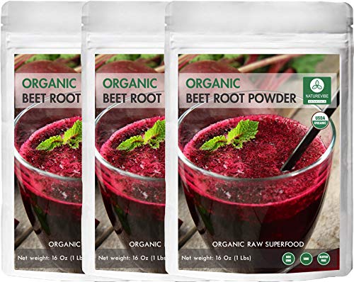 Book Cover Organic Beet Root Powder, 3 lbs (3 Packs of 1lb Each) by Naturevibe Botanicals, Raw & Non-GMO | Nitric Oxide Booster | Boost Stamina and Increases Energy