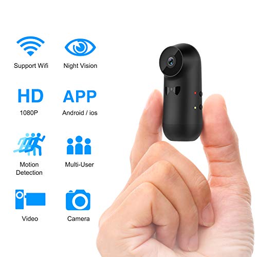 Book Cover Spy Camera Hidden, WBESEV Mini Wi-Fi Camera IP Network Surveillance Cam 1080P HD Wireless Nanny Cam with Night Vision Motion Detection, Portable Video Recorder Covert Security Camera for Home/Office