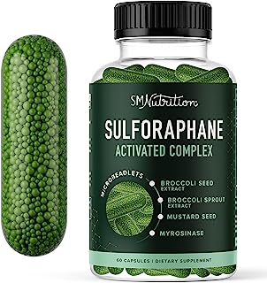Book Cover Sulforaphane Supplement 19mg Real Stabilized Sulforaphane | 405mg Complex | 125mg of Glucoraphanin & Myrosinase | from Broccoli Sprouts & Seed Extract | Antioxidant, Detoxification, Cellular Health