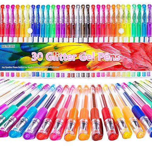 Book Cover Glitter Gel Pens - Color Gel Pens - Gel Pen for Kids - Coloring Gel Pens Set - Sparkle Gel Pens for Adults Coloring Books Doodling Bullet Journaling