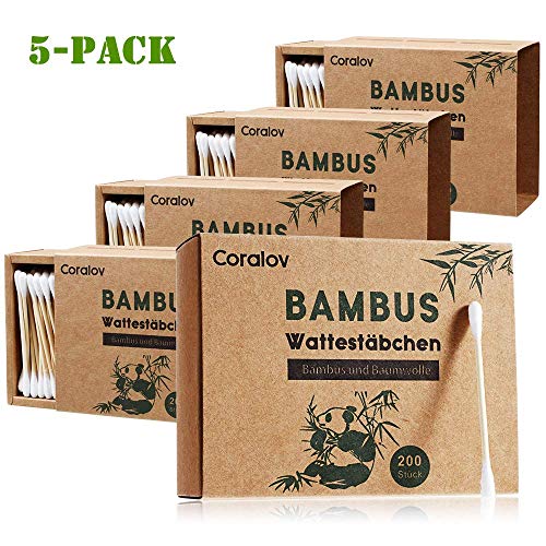 Book Cover Bamboo Cotton Swab 1000PCS Double Cotton Buds Wooden Cotton Bud Craft Paper Packaging Recyclable and Biodegradable Cotton Buds