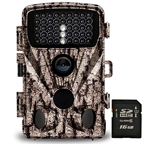 Book Cover Foxelli Trail Camera - 20MP 1080P HD Wildlife Scouting Hunting Camera with Motion Activated Night Vision, 120° Wide Angle Lens, 42 IR LEDs & 2.4
