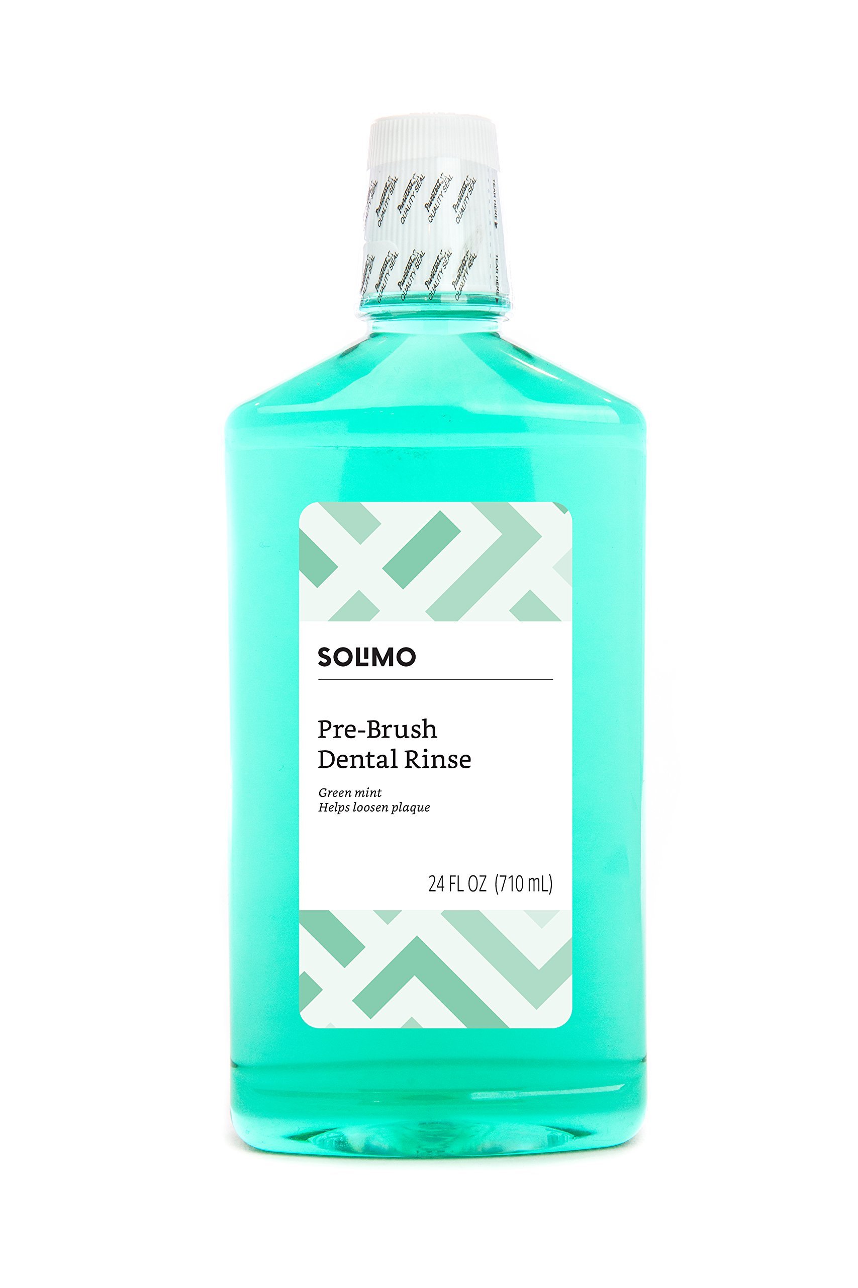 Book Cover Amazon Brand - Solimo Pre-Brush Dental Rinse, Green Mint, 24 Fluid Ounces, Pack of 1