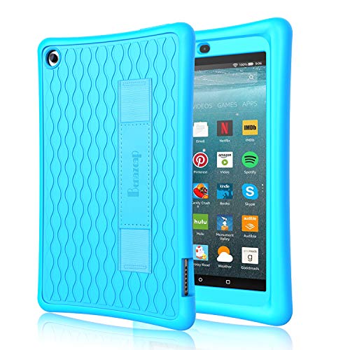 Book Cover Benazcap Silicone Case for Newest 7 Inch 2019 - Shockproof Slim Kids Friendly Protective Cover for 7 Inch Tablet (ONLY for 9th Generation 2019) (Blue)