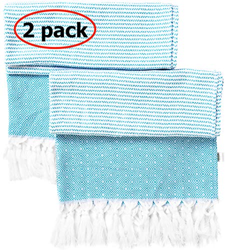 Book Cover profpuro Turkish Bath Towel - 100% Natural Cotton Peshtemal Towels for Travel Camping Bath Sauna Beach Gym Pool
